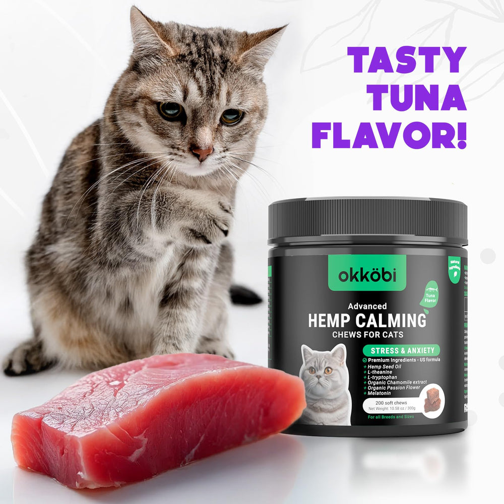 OKKÖBI Vet-visit ready chews help ease stress during grooming and exams.