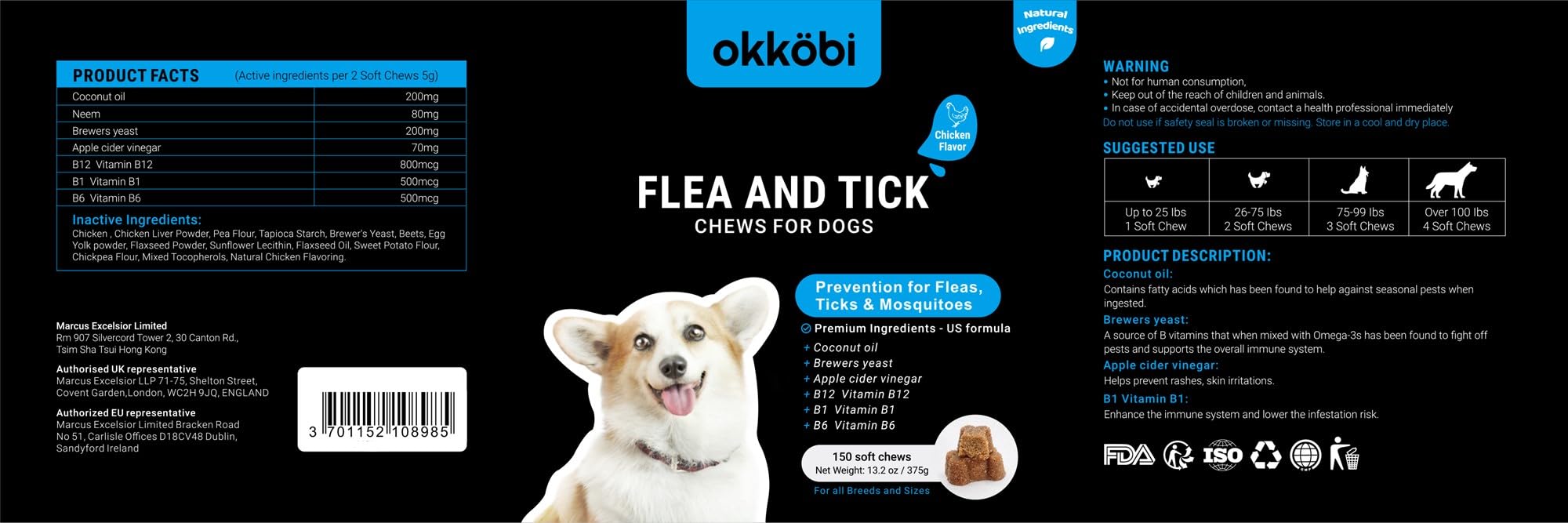 OKKOBI 150-count jar shows value and convenient dosing for families.