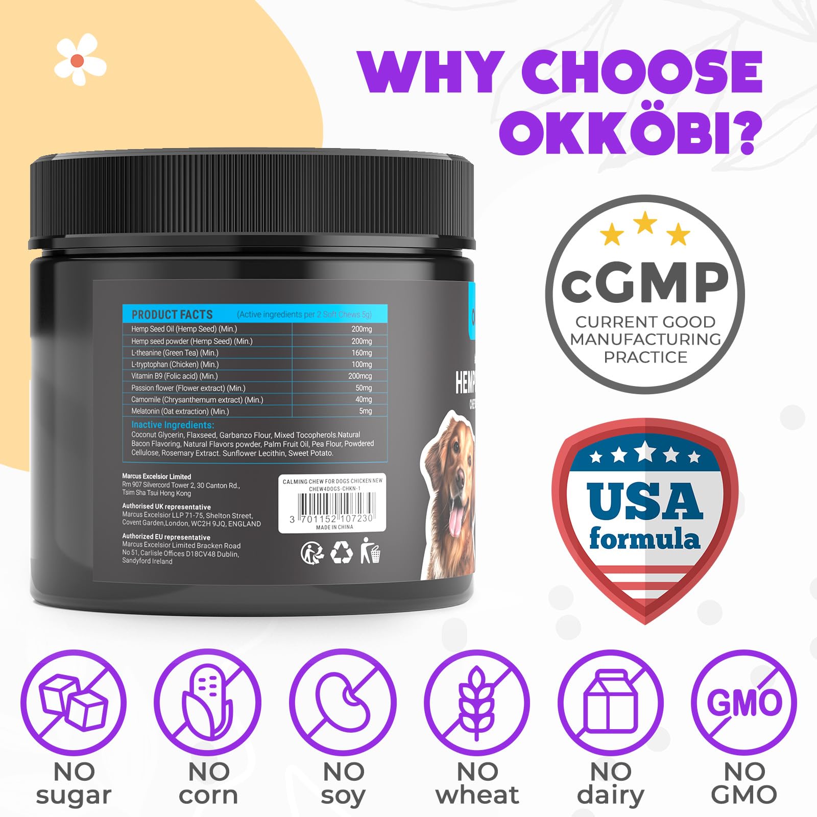 OKKÖBI storm-ready chew during thunder illustrates potential anxiety relief.