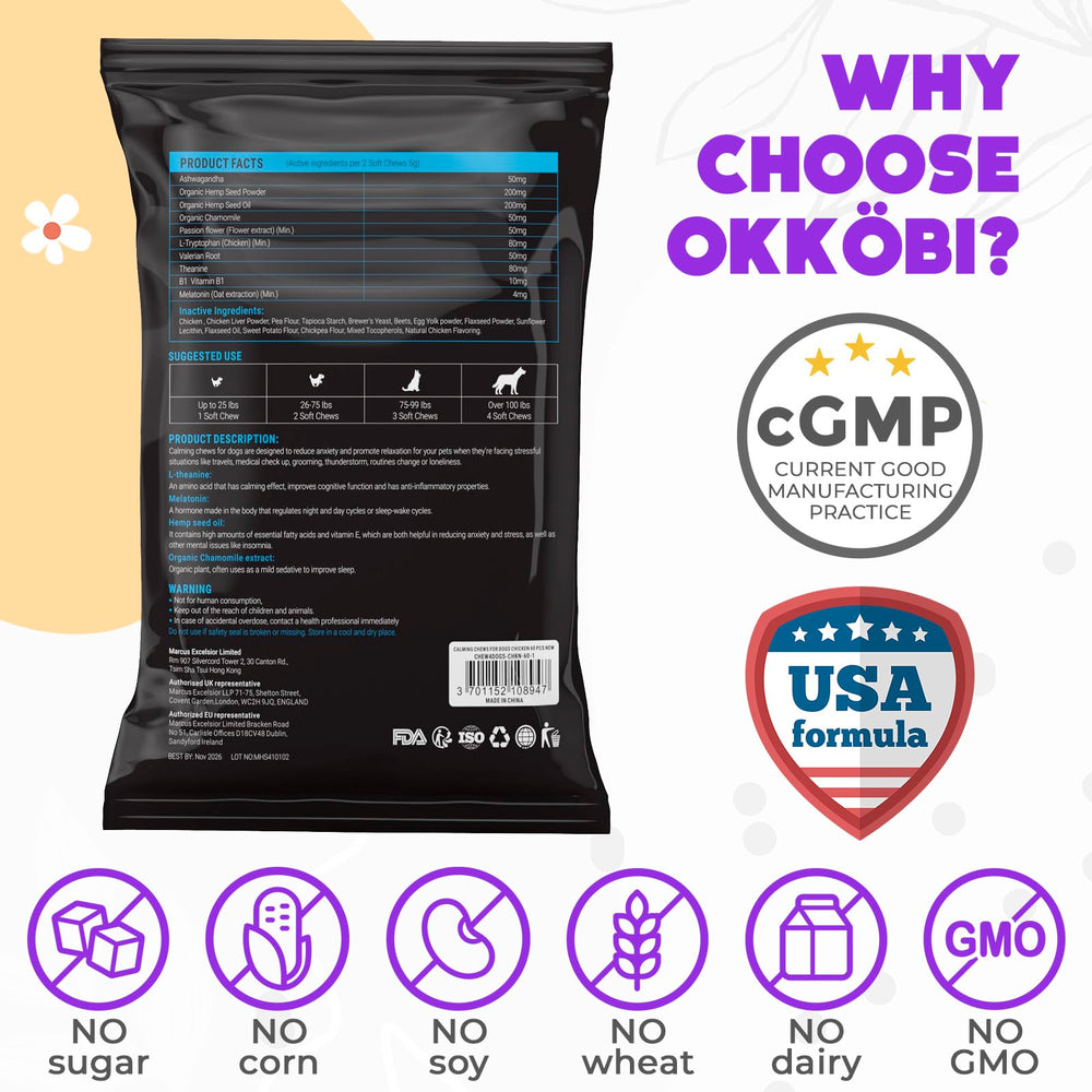 OKKÖBI travel-ready chews reduce stress during car rides