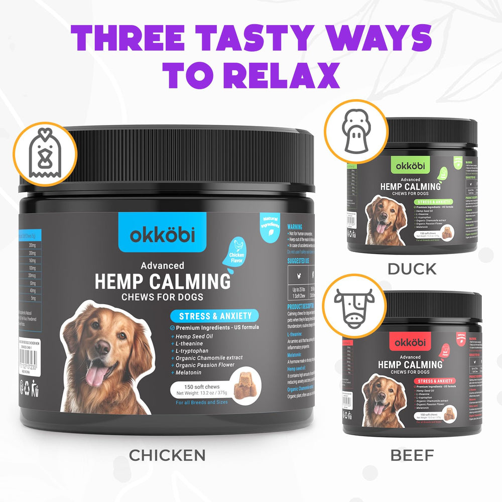 OKKÖBI vet-visit calm moment shows smoother check-ups with calmer dogs.