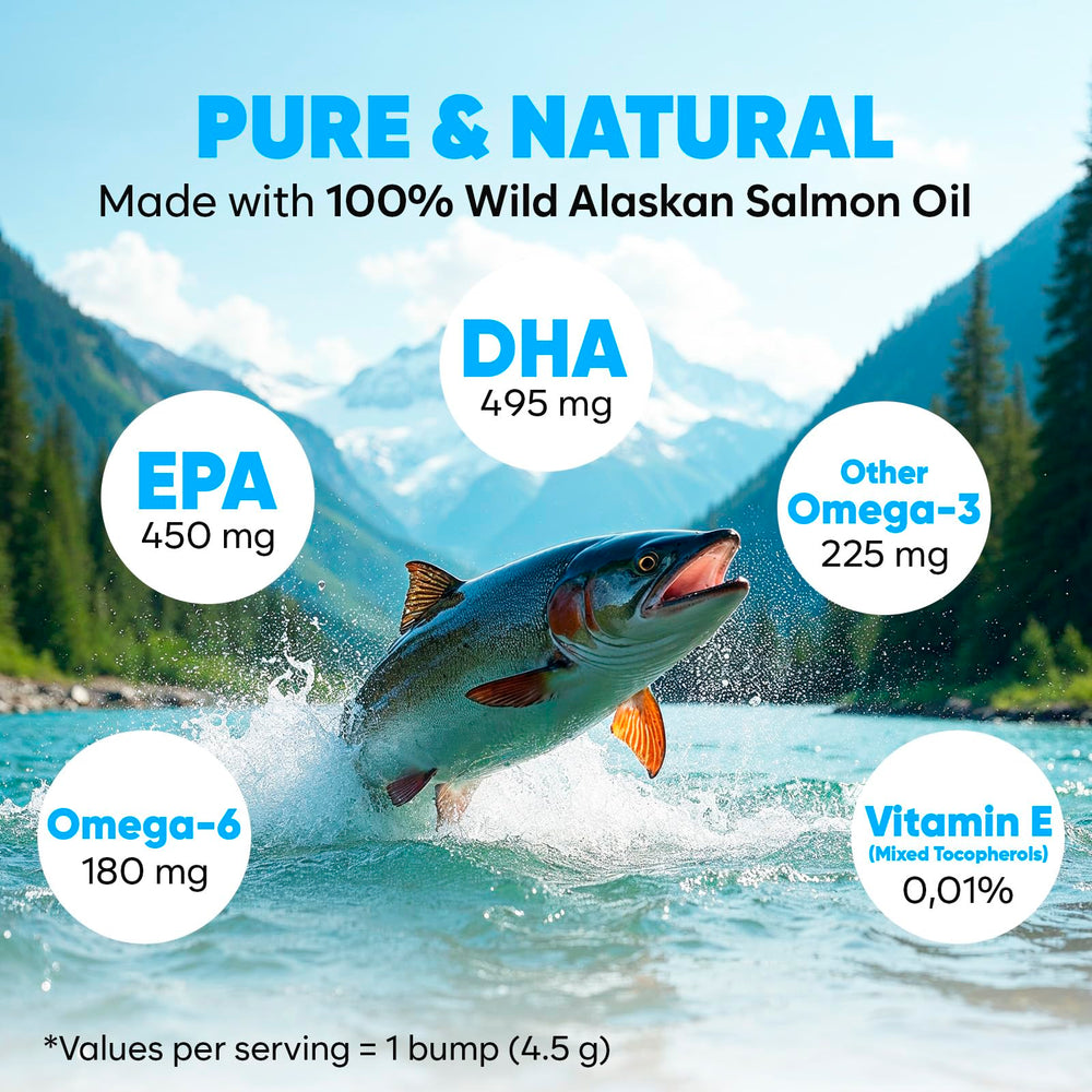 OKKÖBI Wild Alaskan Salmon Oil coat glow and softness