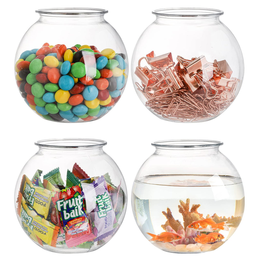 Okllen ivy bowl crystal-clear plastic showcases contents for candy or crafts