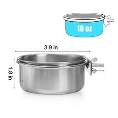 Okllen stainless-steel bird-dish closeup highlights rust-resistant durability for lasting use.