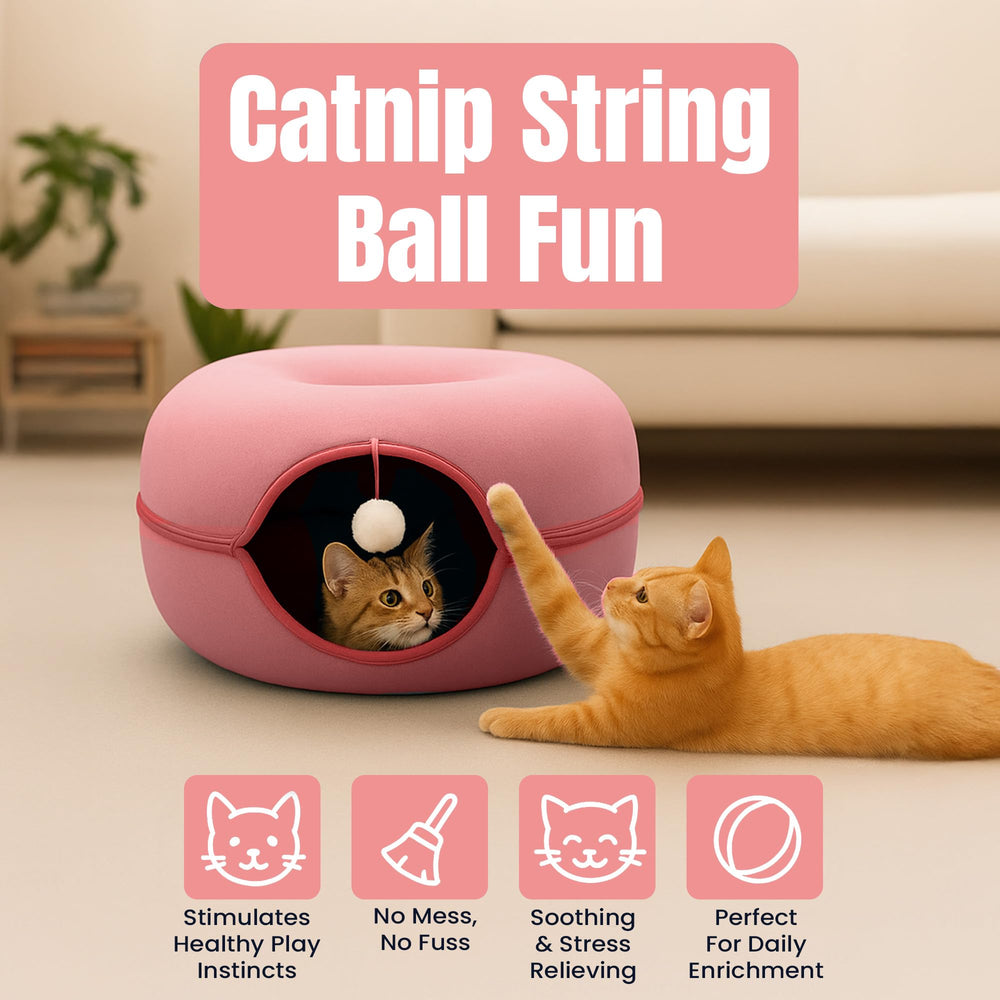 Okoco Cat Tunnel Bed removable washable parts for easy cleaning
