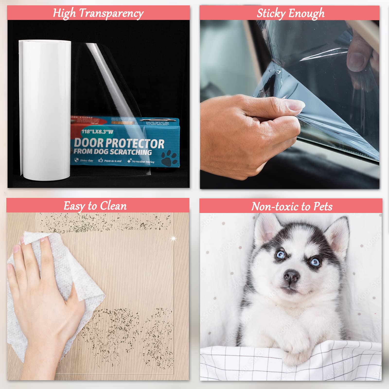 OKPOPLY easy-install-adhesive-sheets allow quick trimming around door trim.