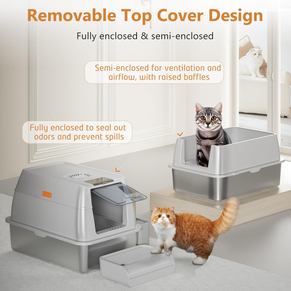 OKSOTY XL cat litter box dimensions 23-6x15-7x16 in for large cats