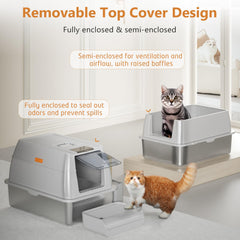 OKSOTY XL cat litter box dimensions 23-6x15-7x16 in for large cats