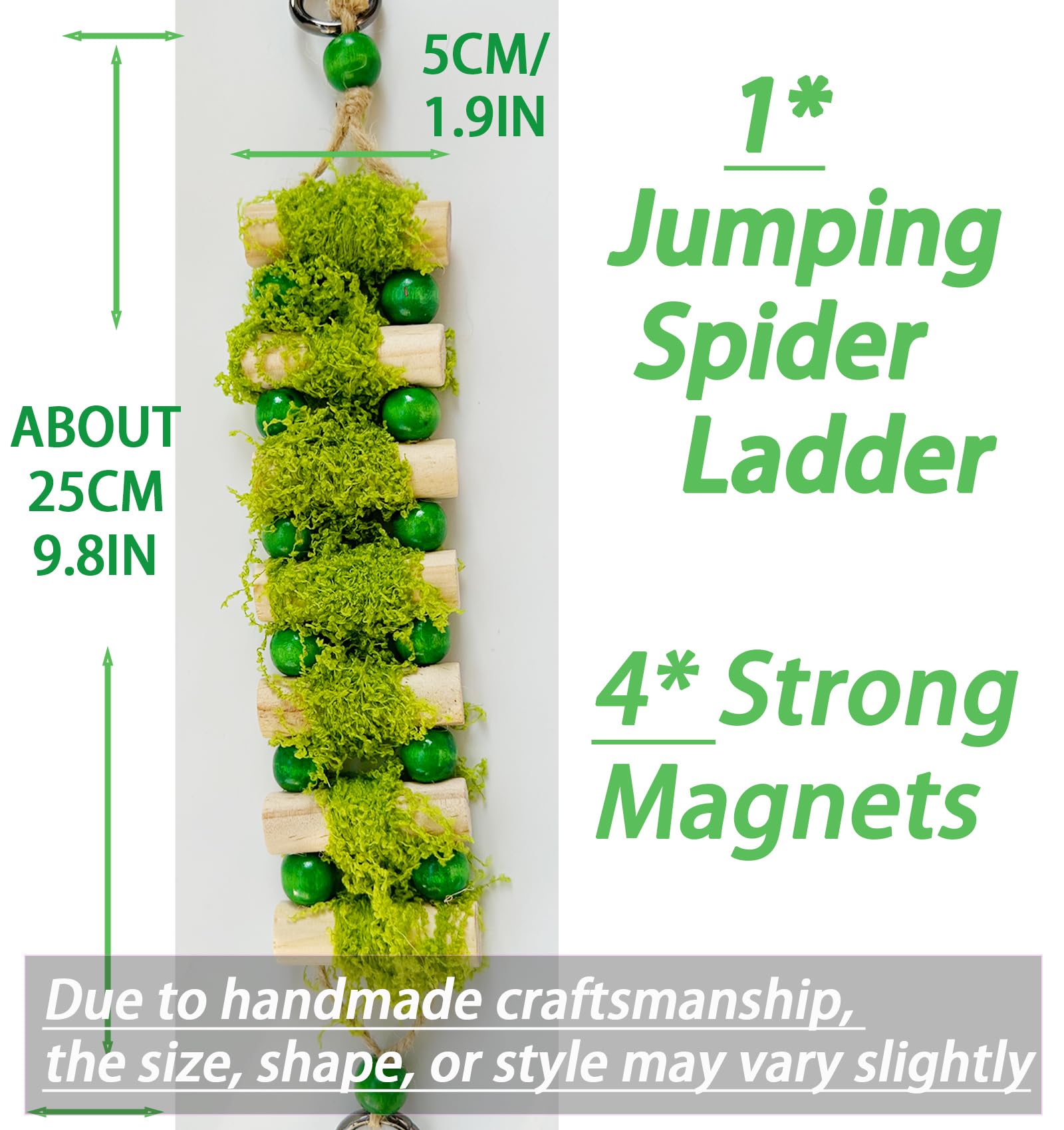 Okueejur Jumping Spider Bridge moss accents add natural texture and visual appeal.