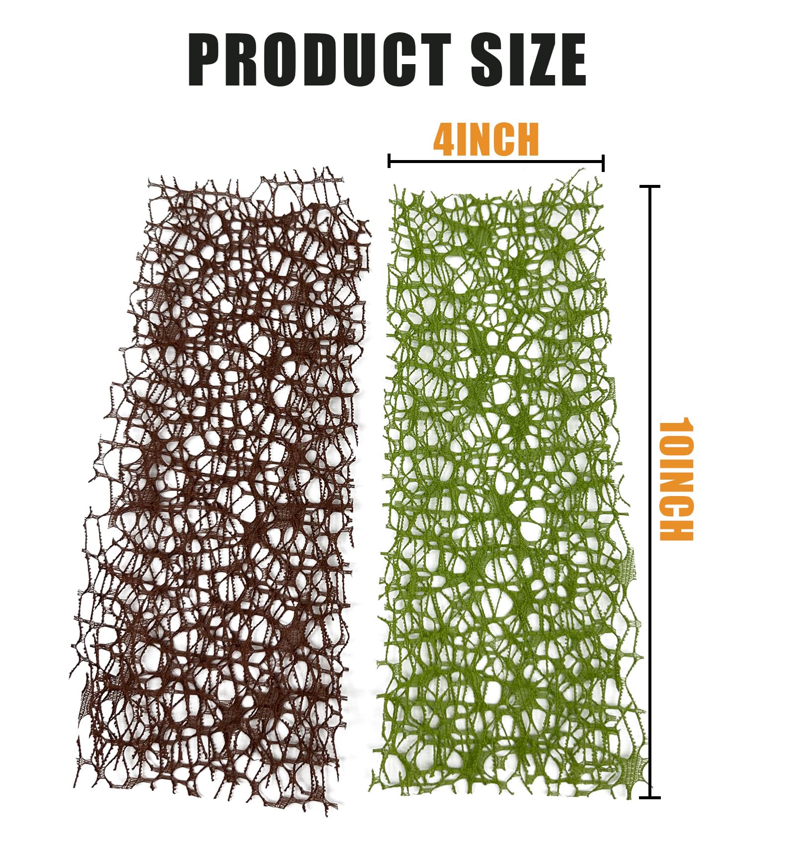 Okueejur brown moss ribbon creates naturalistic aesthetics and interactive spider spaces.