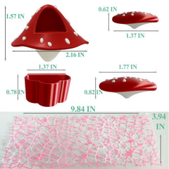 Okueejur Jumping Spider mushroom platforms 1.7-inch size for compact setups and playful routes.
