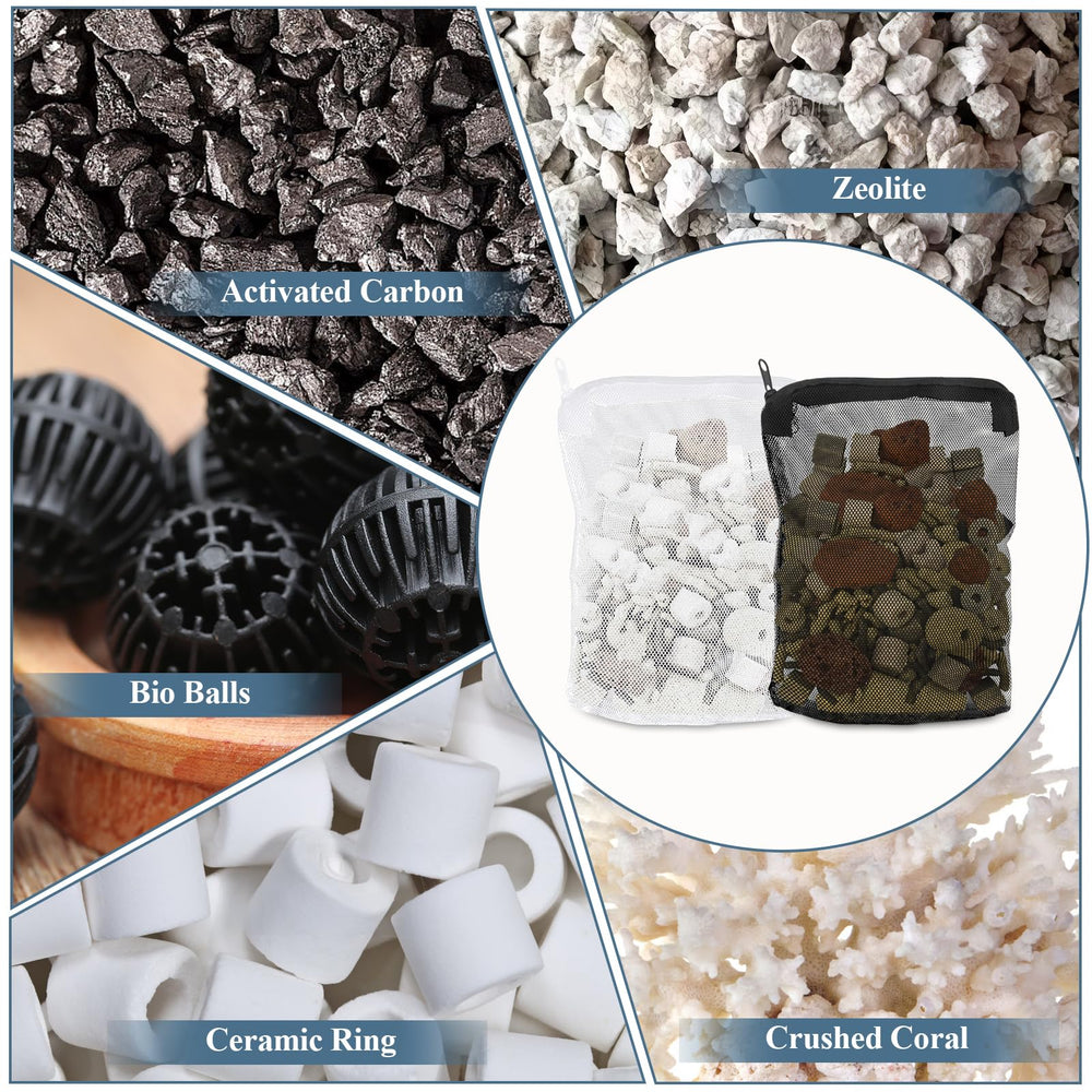 Okxiri bags designed for ceramic media and activated carbon in all-in-one filtration.