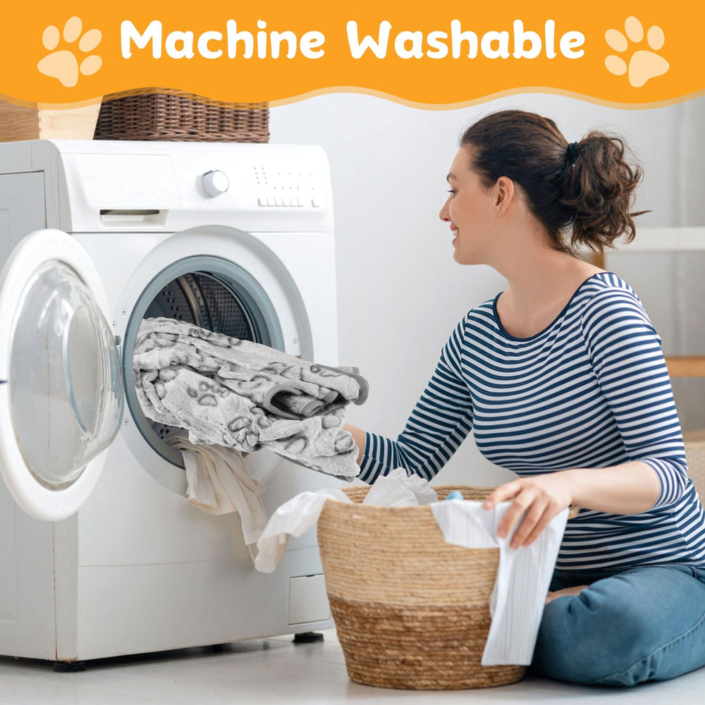 Okxiri dog blanket used indoors or in car trips to stay cozy.