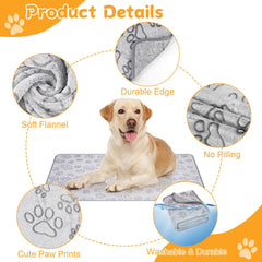 Okxiri dog blanket shows durable no-pilling fabric staying soft after use.