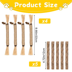 Okxiri silvervine sticks cat toy on rug, stimulating play and stress relief.