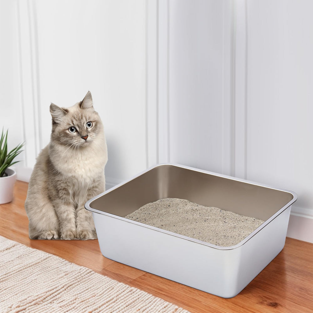 Olacat stainless steel litter box offers versatile uses beyond litter duty.