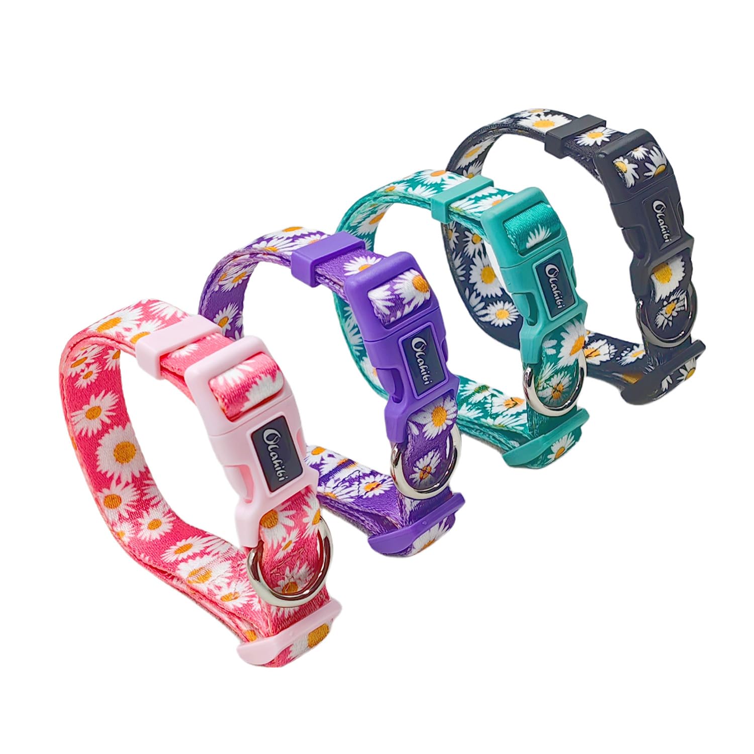 Olahibi Basic Dog Collar packaging with size guidance.