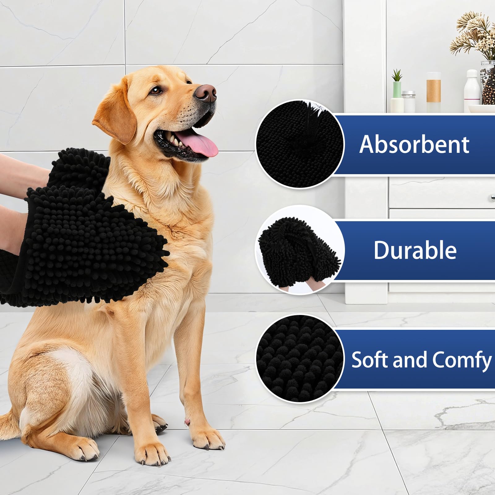 OLANLY dog towel easy-cleaning features for fast debris removal