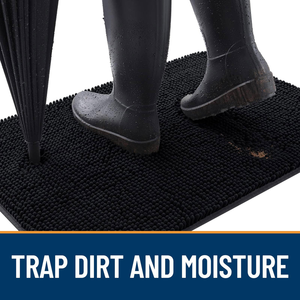 OLANLY Dog Door Mat moisture absorption demonstrates quick-dry performance for muddy paws