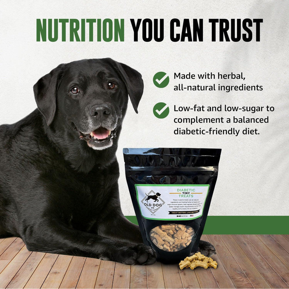 Old Dog Cookie Company 8oz resealable pack front closeup emphasizing freshness.