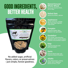 Old Dog Cookie Company pumpkin-powered nutrients bowl closeup highlighting digestion and immune support.