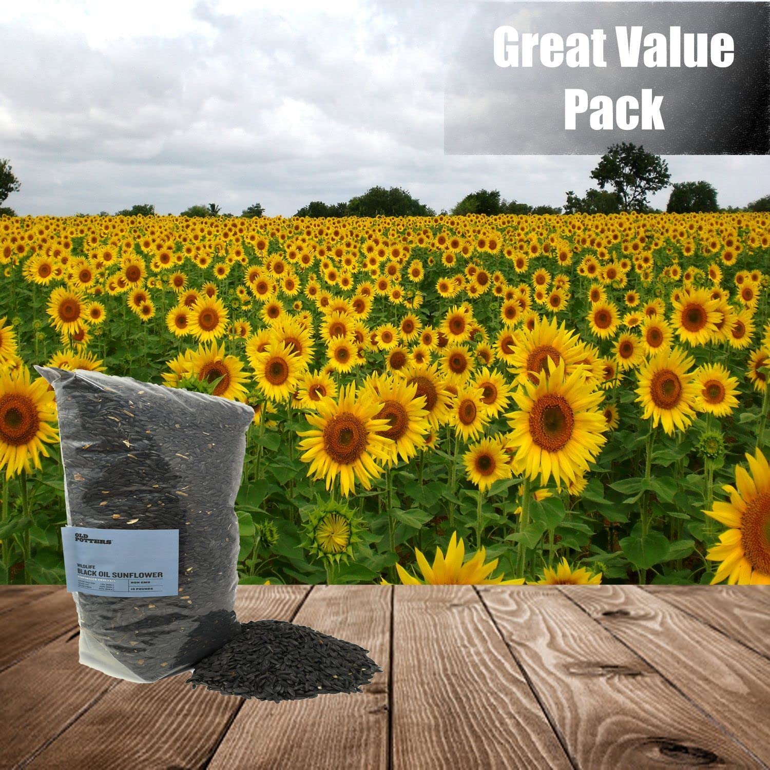 Old Potters Wildlife seeds from small USA farms support sustainable feeding.