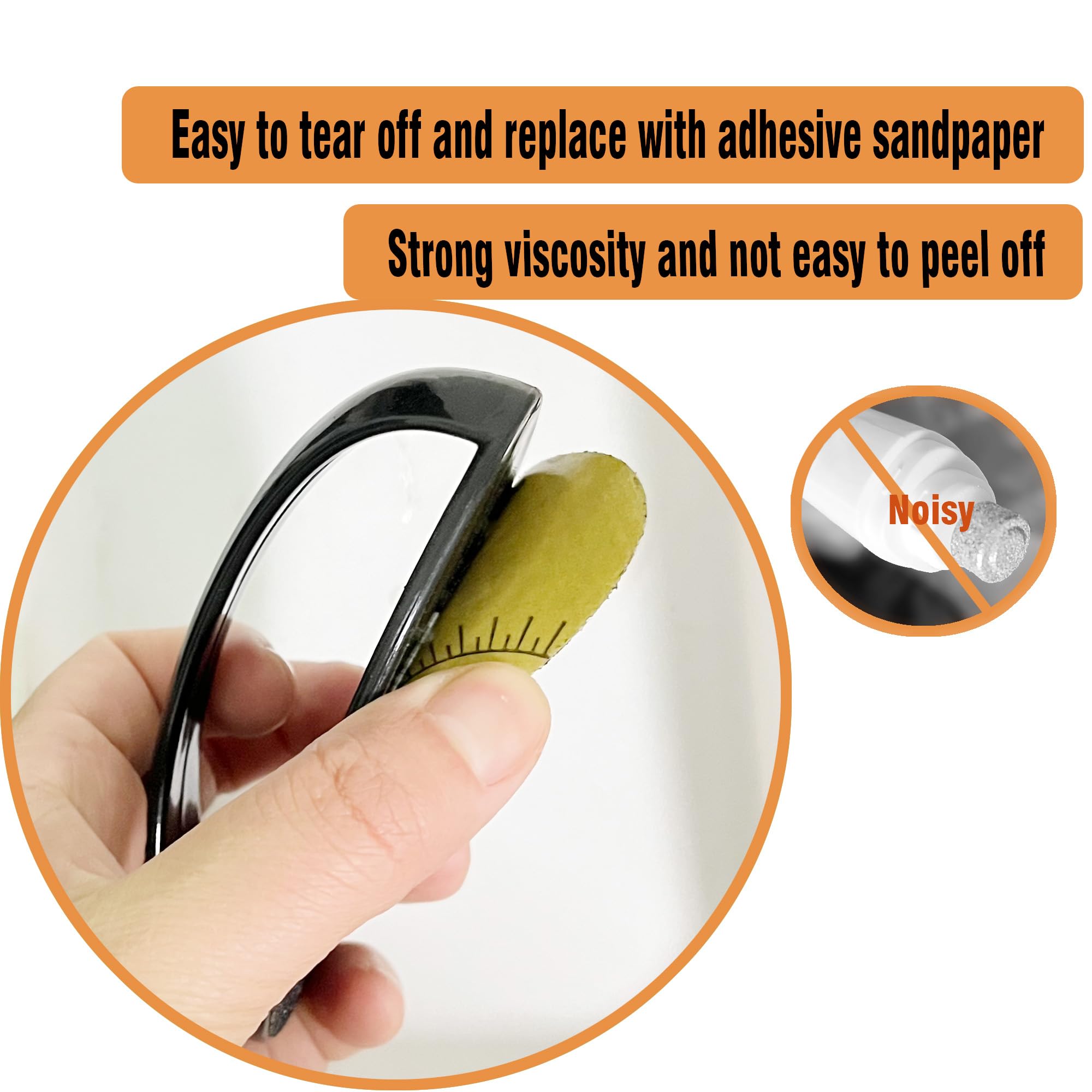 OldSerenWay nail file shows round and oval sandpaper shapes for versatile grooming.