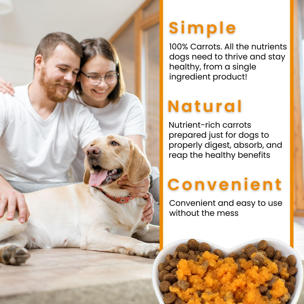 Olewo carrots enhance coat color and skin health in dogs.