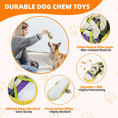 OLHHZX dog squeaky toy internal squeaker and bell for varied sounds