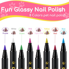 OLINGYOU eight-color matte set shows vibrant shade options for paws.