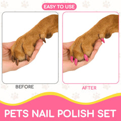 OLINGYOU dog nail polish is non-toxic and pet-safe for gentle wear.