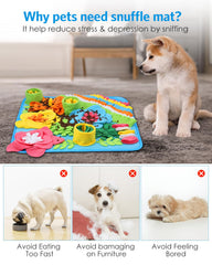 Olipiter Snuffle Mat bright colors attract dogs for longer engagement.