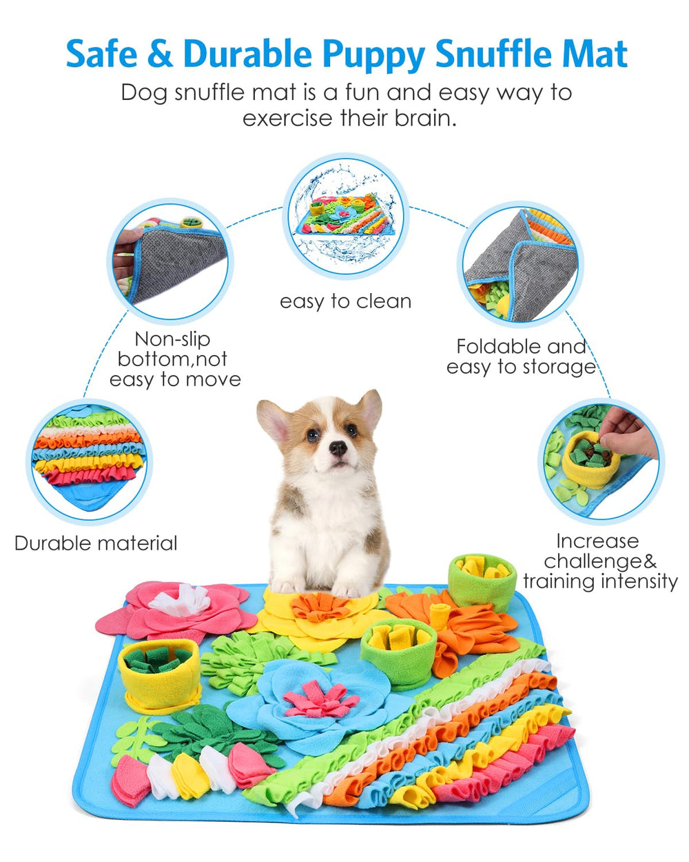 Olipiter Snuffle Mat easy-clean option for hand or machine washing.