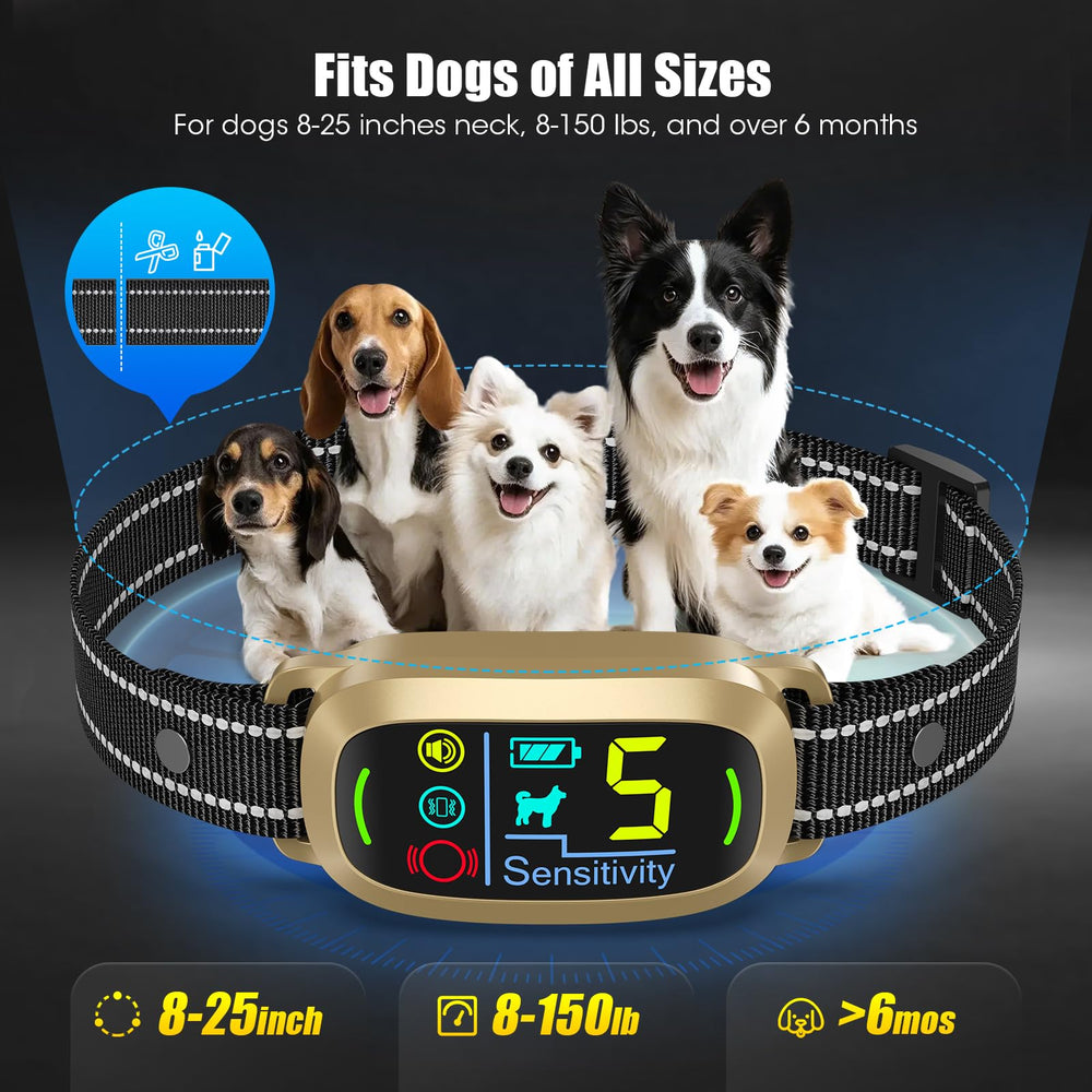 Oliry IP67 waterproof bark collar for outdoor training in any weather.