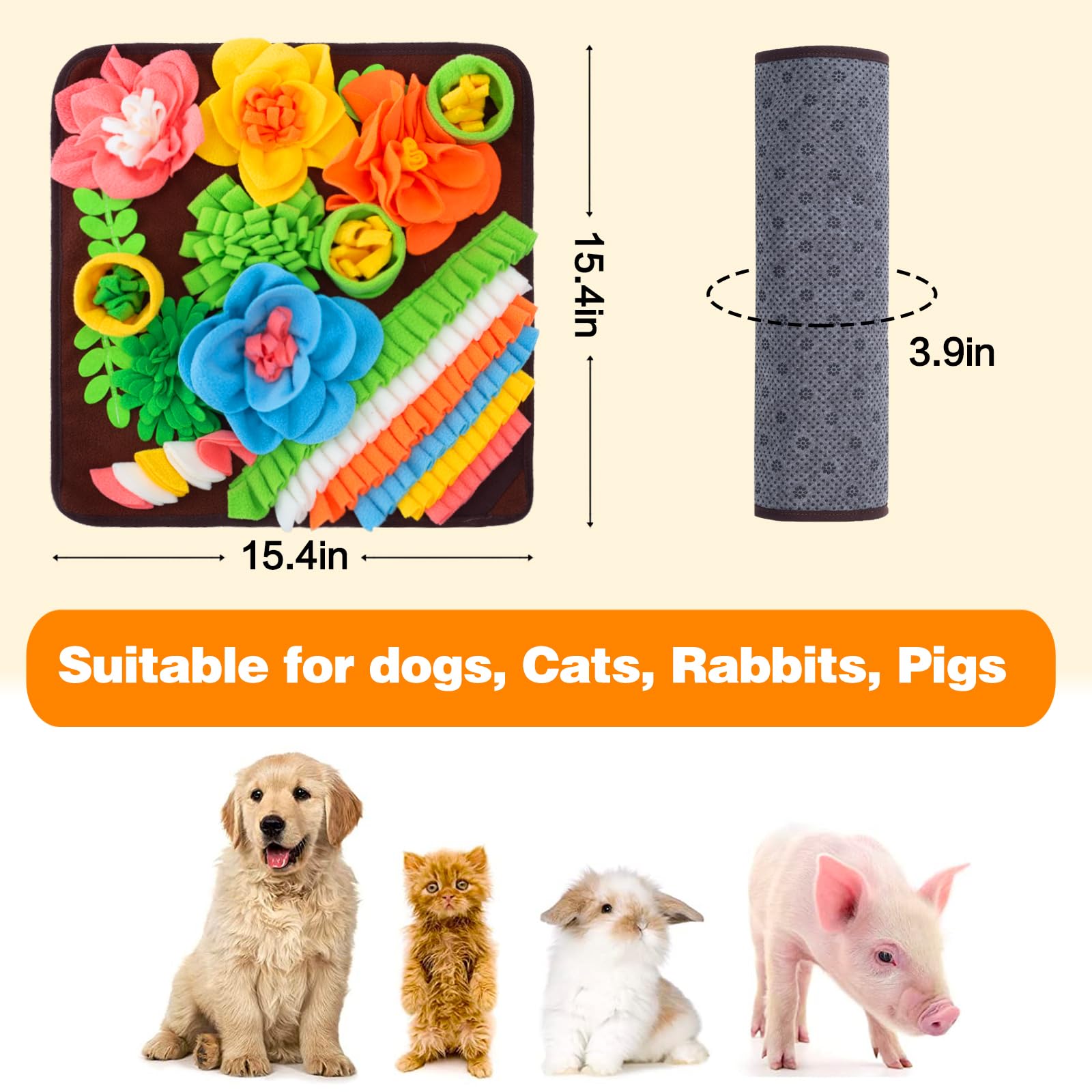 Oliumt Snuffle Mat dog training session supports mental focus.