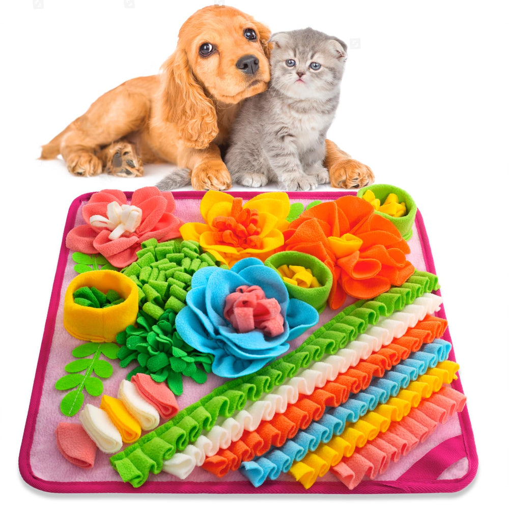 Oliumt Snuffle Mat for dogs in use, promoting slow feeding and mental stimulation.