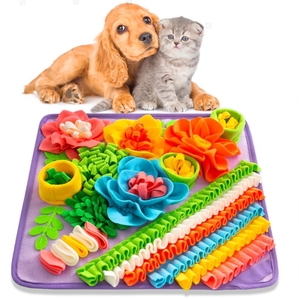 Oliumt Snuffle Mat for dogs side view promotes slow feeding and mental engagement.