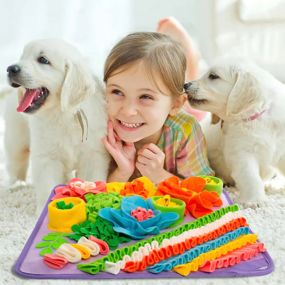 Oliumt Snuffle Mat purple color closeup emphasizes stylish, tactile enrichment.