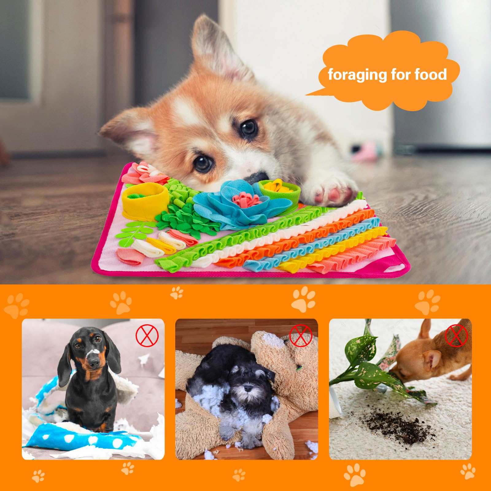 Oliumt Snuffle Mat for rabbits foraging, encouraging natural behaviors.