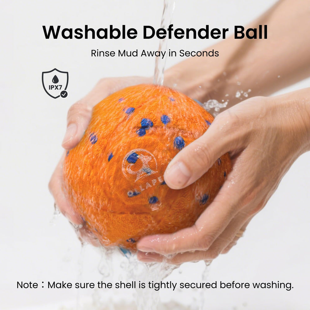 Dog chasing Ollapet ball for mental and physical stimulation