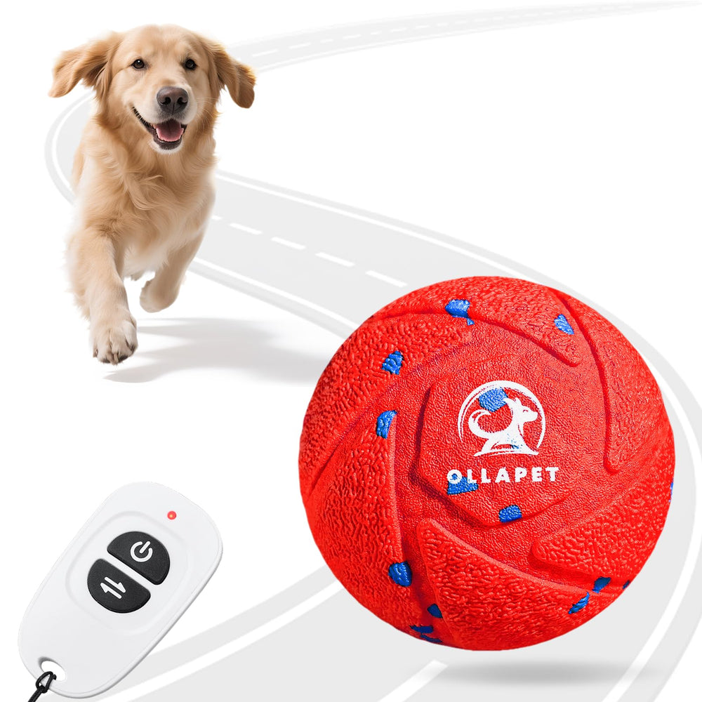 Ollapet Smart Ball close-up with chew-resistant shell, ideal for tough chewers.