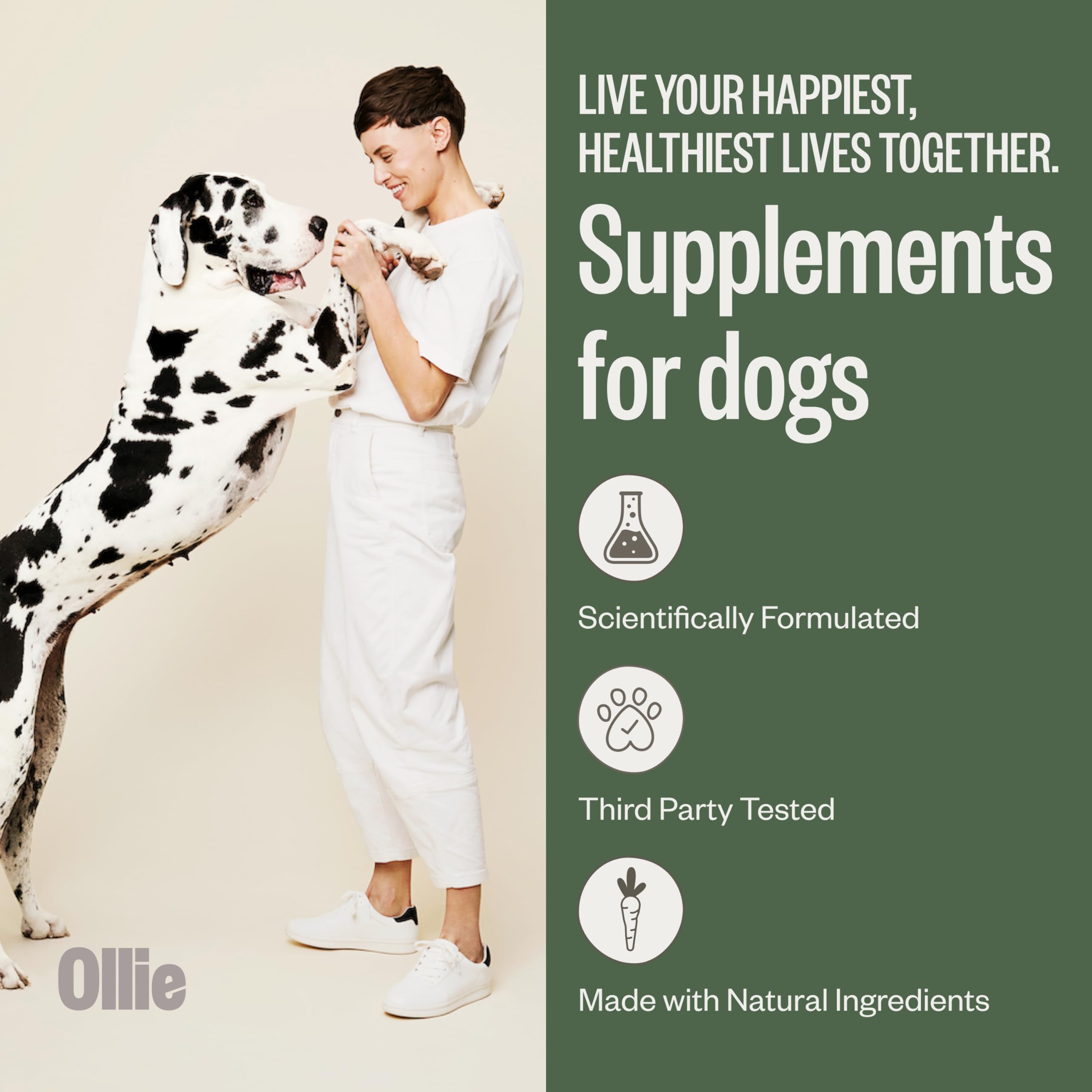 Ollie Belly Rubs contains five probiotic strains for gut balance.