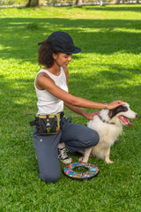 OllyDog Backcountry Day Bag built-in poop bag dispenser enables quick cleanup on adventures.