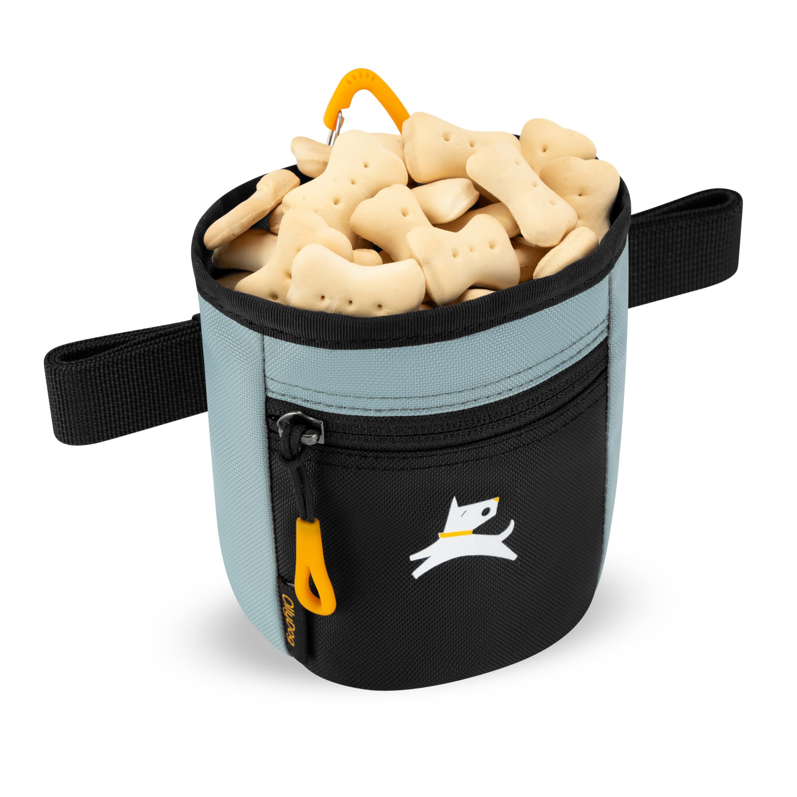 OllyDog Goodie Treat Bag lifestyle shot with dog for everyday training.