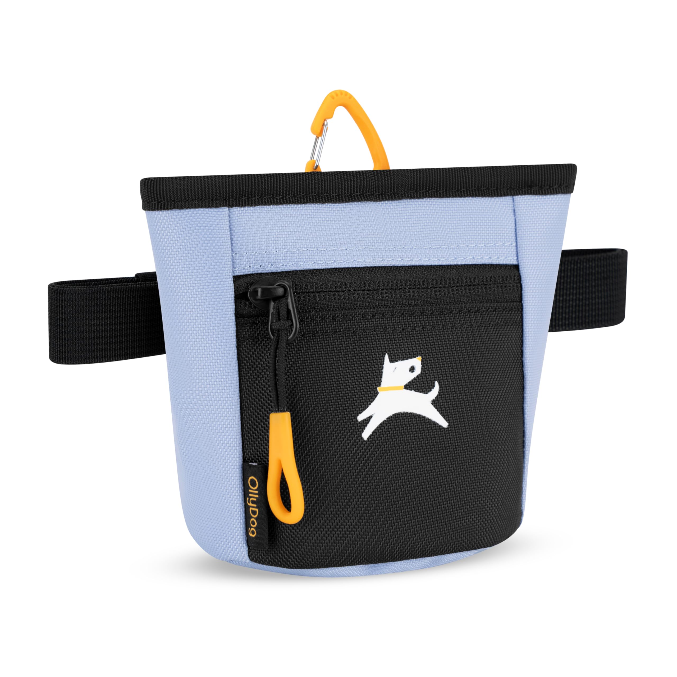 OllyDog Goodie Treat Bag magnetic-closure closeup shows easy reward access.