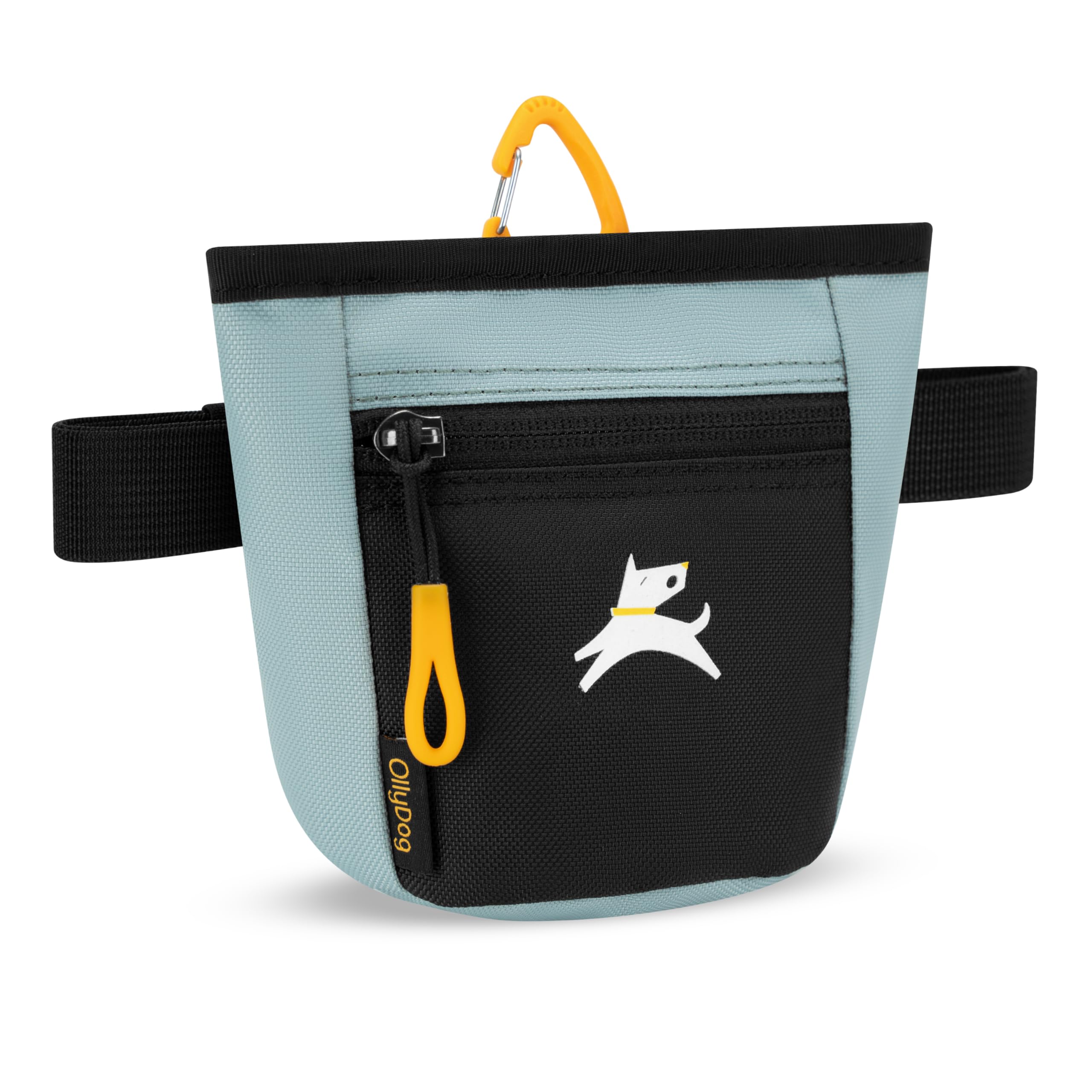 OllyDog Goodie Treat Bag recycled fabric showcases eco-friendly materials.