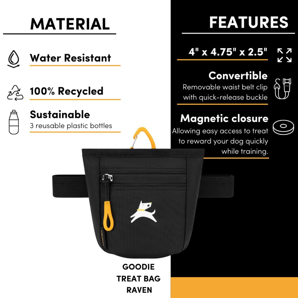 OllyDog Goodie Treat Bag with lifetime warranty information
