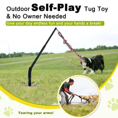 The Olpchee stakes secure the setup for strong dog pulls