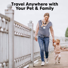 Olsalv sling supports cats and small dogs up to 15 lb with ergonomic comfort.
