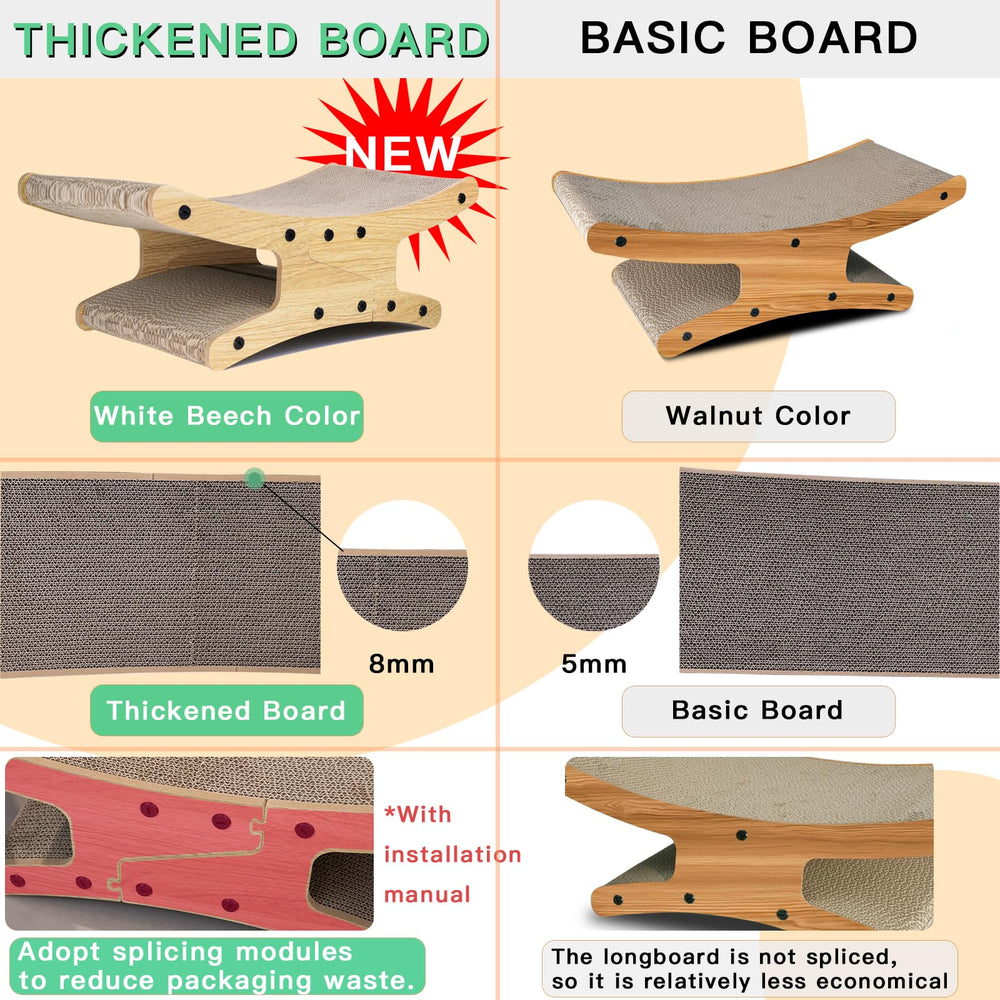 Olurrsia reversible cat scratcher bed angled play zone, encourages climbing while protecting furniture.